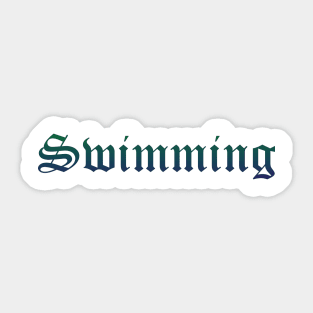 Swimming Gradient Text Sticker